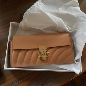 NWT Chloe Blush Pink Drew Quilted Leather Wallet
